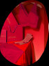 ubras无尺码深V小浪花文胸女士内衣女胸罩内裤红色本命年套装 丝绒红 晒单实拍图