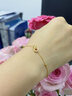 中国黄金（CHINA GOLD）18k黄金环环相扣手链女双环转运珠手饰七夕情人节生日礼物送女友 【京速达】18K黄金/环环相扣手链 实拍图