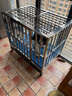 金百特 【不锈钢狗笼子】 金毛狗笼子中大型犬狗笼子宠物狗狗笼子狗屋高档狗别墅 长95*65*85【带蓝色垫板】+20cm狗碗 实拍图