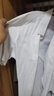 罗蒙（ROMON）商务短袖衬衫男士半袖上衣夏季中青年休闲纯色工装职业白衬衣男装 白色【单件装】 43 建议拍大一码 实拍图