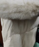 雪中飞秋冬新款百搭狐狸毛领廓形保暖鸭绒女士羽绒服长款连帽时尚大气 白色 M 165/88A 实拍图