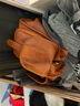 慢时光复古潮真皮旅行包头层牛皮行李包大容量手提包出差电脑包男公文包 浅棕色 实拍图