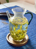 丰陶张生 日式加厚耐热玻璃过滤龙井绿茶壶仿宋执壶花茶泡茶器套装公道杯 绿柄公道壶350毫升 实拍图