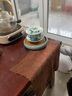沉弗壶承干泡台养壶茶承壶托紫砂复古干泡盘储水日式粗陶汝窑茶具配件 天青带藤编垫 实拍图
