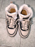 卡帝乐鳄鱼加绒女鞋冬季老爹鞋女棉鞋保暖运动休闲鞋子女 1542M 黑色 37 实拍图