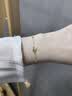 中国黄金（CHINA GOLD）18K金环环相扣手链女款双环转运珠手饰品情人节生日礼物送女友 【今/次日达】18K双环手链 实拍图