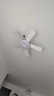 佑家LED餐厅风扇灯吊扇灯现代简约客厅吊灯风扇卧室电扇灯 【变频款】哑光白 6档风 55瓦LED 48寸 实拍图