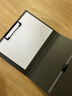 天色 A4对折板夹A5文件夹夹板便携加厚写字垫板会议书写资料档案收纳合同签约办公用品TS-1883玛瑙灰 实拍图