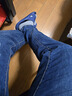 真维斯（JEANSWEST）牛仔裤男2025春夏柔软棉弹修身小脚裤潮流时尚印花男长裤中蓝36 实拍图