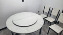 丰舍 餐桌 可变圆桌伸缩折叠实木岩板餐桌椅组合现代轻奢餐桌餐厅饭桌 黑白色-雪山白岩板-实木椅 【1.20米】 一桌4椅 实拍图