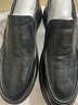 百丽（Belle）软底商务休闲皮鞋男秋季新款一脚蹬真皮豆豆鞋A1010AM3预售 黑色-单里 44 (270mm) 实拍图