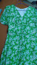 LILY【专柜甄选】2023秋新款女装含真丝复古印花泡泡袖垂感连衣裙 309翠绿 L 晒单实拍图