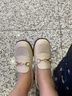 意尔康女鞋中粗跟方头乐福鞋复古英伦风通勤单鞋女 13380W深棕 39 实拍图
