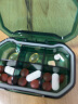 医康臣（UECONCH）小药盒随身便携式每日早中晚迷你旅行分药盒子密封防潮老年人药品分装收纳盒 墨绿6格 实拍图