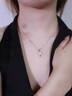 续钰XUYU999足银四叶草项链女士小众吊坠锁骨链送女友老婆闺蜜女生日礼物 水晶四叶草项链-玫瑰金色 实拍图