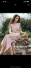 Olrain欧芮儿法式粉色连衣裙女夏季2024新款气质不规则吊带中长裙 粉色 M 晒单实拍图