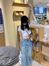 翊尚美开叉牛仔半身裙女职场穿搭秋冬高腰中长款a字半身裙小个子包臀裙 复古蓝【春夏升级前开叉款】 L 【推荐105-115斤腰围72CM】 实拍图