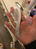 品银居雪花银梳子纯银999足银熟银刮痧银梳送女友送老婆生日礼物 纪念日 百福银梳（约39g 长12CM） 实拍图