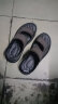 卡帝乐鳄鱼（CARTELO）皮凉鞋男夏季2024透气沙滩鞋男外穿两用男士洞洞凉拖鞋 棕色 41 实拍图