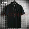 李宁（LI-NING）t恤男短袖衣服运动服饰篮球体恤夏季2025冰丝速干跑步男士健身装 新基础黑 XL 实拍图