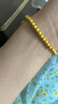 卡铂亚 古法黄金手链女999足金福字莲蓬传承手链圆珠弹力绳转运珠手串 5mm金珠【福牌】手链 4.75克 实拍图