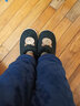 安尚芬 居家棉拖鞋男女士时尚百搭可爱萌兔柔软舒适防滑 情侣鞋 黑色【爱心熊】 44-45 适合43-44 实拍图