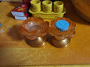 盛凡 莲花烛台酥油灯座 蜡烛台 供佛佛前供灯 水琉璃烛灯底座灯架供具 莲花琥珀款(高6.3厘米)小号/个 实拍图