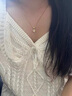 中国黄金爱心黄金项链女足金吊坠新款轻奢七夕情人节礼物送女友老婆生日礼 足金爱心吊坠 赠镀金银链 实拍图