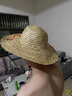 Shiftend草帽大号农民农用下田编织草帽遮阳防晒工地工用帽子男儿童大沿女 包边麦秆草帽 41.5-42厘米 实拍图