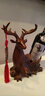 上善好（THE GOOD）客厅酒柜装饰品小鹿摆件创意红酒架工艺品装饰电视柜书房饰品摆设 鹿头葡萄酒架 红木色 高约33厘米 XL168 实拍图