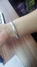 老银匠s999足银手镯送女友素圈女款古法情人节礼物闭口时尚百搭粗银镯子 繁花礼盒·内径55 20g/含证书 实拍图
