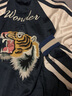 马登工装 横须贺复古外套双面穿老虎刺绣棒球服免烫垂坠感夹克男潮 蓝色（正面银/反面金） XL 实拍图