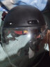 Andes HELMET3C认证电动摩托车头盔男女四季通用夏季防晒安全帽电瓶车半盔 哑黑【无镜】+馈透明长 均码 实拍图