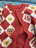 齐齐熊（ciciibear）[纯棉]拜年服男童开衫毛衣红色宝宝新年开衫儿童针织衫亲子装 曙光红【开衫-纯棉】 100 实拍图