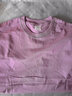 香芋紫 300g重磅纯棉t恤厚实不透短袖男女款纯色宽松大码打底上衣 香芋紫-【300g重磅】 S建议100-120斤 实拍图
