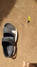 AIZUNSHI凉鞋男2025春夏季外穿沙滩鞋男踩屎感拖鞋男休闲运动开车凉拖鞋男 黑白 39 (245mm) （38-39） 实拍图