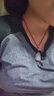 灵久久 高档简约手工编织项链绳翡翠玉佩吊坠挂绳可调节男女款圆环玉扣绳子 红色 实拍图