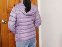 雪中羽皇轻薄羽绒服女连帽2025年秋冬新款休闲小个子白鸭绒保暖防寒外套 紫色 M (160) (80-95斤） 实拍图