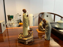 木客 创意紫砂手工人物佛像禅意摆件家居客厅工艺品装饰茶室茶空间造景 许愿+禅缘+六角底座（配佛珠一串） 实拍图