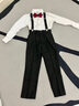 衣诺坊儿童背带裤套装礼服演出服男女童六一主持人西装花童西服衬衫套装 实拍图