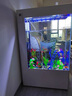美诺超白鱼缸客厅家用中型生态现代造景金龙鱼缸落地屏风隔断柜水族箱 魅影灰【排水+显示屏】 60*35*130 实拍图