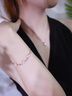 续钰XUYU999足银四叶草项链女士小众吊坠锁骨链送女友老婆闺蜜女生日礼物 水晶四叶草项链-玫瑰金色 实拍图