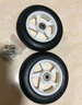 SDFFKOS购物车轮子买菜车小拖车小拉车轮子手拉车轱辘配件橡胶减震轮子 强悍橡胶轮双轴承15厘米一对 实拍图