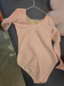 三沙（Sansha）儿童芭蕾舞蹈服长袖练功服纯色芭蕾舞演出连体服Y4552CK/F粉L 实拍图
