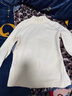 真维斯（JEANSWEST）德绒打底衫女装秋冬季长袖t恤上衣服加绒保暖加厚内搭半高领秋衣 白色 纯色 M 实拍图