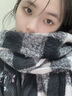 撞青春仿羊毛绒围巾女秋冬季保暖时尚披肩围脖韩版小清新女生节日礼物 千鸟格-藏青色 180*70cm 实拍图