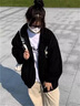 唐号灯芯绒外套男春秋ins潮牌衣服潮流春季港风青少年夹克高级感痞帅 黑色 XL 实拍图