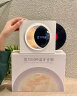 色果揽月时钟蓝牙音响桌面音箱无线黑胶唱片61儿童节礼物男女生桌面摆件小型低音炮黑胶无线连接音响 月光白【揽月星空礼盒】私人定制 实拍图