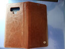 洽利 适用三星note10+手机壳保护套防摔翻盖真皮套 商务男三星Galaxy Note9 三星Note9纤薄经典棕色 实拍图