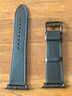 istrap苹果手表表带真皮爱马仕同款牛皮适用apple watch表带S10/9/8/7/6/5/SE男女士iWatch ultra2手表带 黑色黑线丨黑色配件 44/45/46MM表盘【适用Wat 实拍图